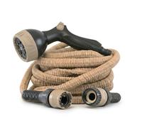 LIVLIG Manguera flexible 7,5 m Made in Italy - tubo extensible 1/2" con conectores y pistola multifunción - Beige