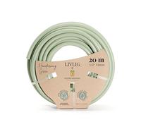 LIVLIG manguera jardín 20 metros, manguera de riego 13mm (1/2 pulgada) Made in Germany, manguera de agua de PVC reciclado, dimensionalmente estable, color: Verde