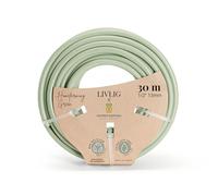 LIVLIG manguera jardín 30 metros, manguera de riego 13mm (1/2 pulgada) Made in Germany, manguera de agua de PVC reciclado, dimensionalmente estable, color: Verde
