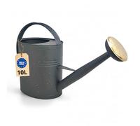 LIVLIG Regadera 10 litros Metal - Jardín Grande con Alcachofa Desmontable de Latón, Diseño Vintage, Antracita