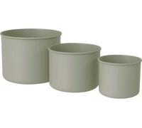 Livlig Set de Maceteros de Metal - 3 Unidades - gris musgo