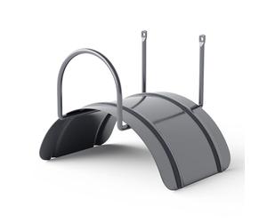 LIVLIG soporte de manguera de pared, colgador de manguera de jardín de acero, soporte de manguera para mangueras de jardín de 1/2" hasta 30m, color: Antracita
