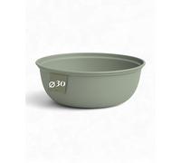 Livlig53 LIVLIG Maceta redonda de 33 cm, cuenco de metal, cuenco de lavado, fabricado en Europa, uso versátil como cuenco decorativo, cuenco de Adviento, color gris musgo