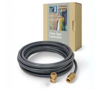 Livlig53 LIVLIG Manguera de Agua 10 m 1/2 Pulgada con racores, Manguera de Agua Dulce para Camping, Cocina Exterior o llenado de Piscinas, Manguera para Uso en el Sector del Agua Potable, Antracita