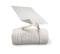 Livlig53 LIVLIG Manta de picnic acolchada beige 140 x 200 cm, manta de picnic de alta calidad, lavable, manta de algodón OEKOTEX, suave e impermeable como manta para exteriores, manta de playa, manta