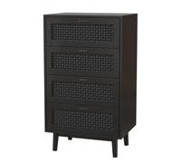 LIVLUX Cajonera con 4 cajones (negro)