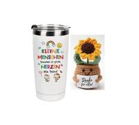 Livole Regalo educador, regalo de despedida, educador - Las personas pequeñas necesitan tan grandes corazones como el tuyo - Taza térmica de 600 ml para llevar