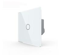 Livolo Touch Taster Luz - Pulsador para timbre de puerta, interruptor de toque, empotrado, juego completo con panel de cristal en color blanco