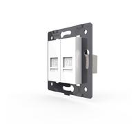 LIVOLO VL-2ND-11 - 2 enchufes de red RJ45 (cat. 6, VL-2ND-11), color blanco