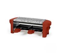 LIVOO DOC156N - Aparato de raspador para 2 personas - Parrilla de piedra de granito extraíble | Revestimiento antiadherente | 350 vatios | Blanco