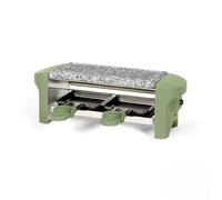 LIVOO DOC156N - Aparato de raspador para 2 personas - Parrilla de piedra de granito extraíble | Revestimiento antiadherente | 350 vatios | Blanco
