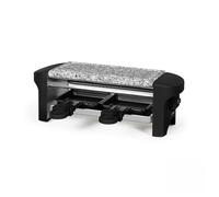 LIVOO DOC156N - Aparato de raspador para 2 personas - Parrilla de piedra de granito extraíble | Revestimiento antiadherente | 350 vatios | Blanco