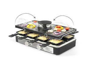 LIVOO DOC372N - Dispositivo de raspador para 8 personas con campana extractora (1400 W, 42 x 23 cm), sin PFAS