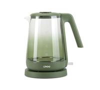 Livoo DOD216V - Hervidor de cristal de 1,7 L, 1850 W, 2200 W, vidrio borosilicato, retroiluminación interior