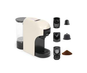 Livoo DOD217C - Cafetera multicápsulas 4 en 1 (1400 W, 20 bares, 7 niveles de volumen, compatible con Nespresso®*, Dolce Gusto®*, cápsulas tipo Senseo®** y café molido