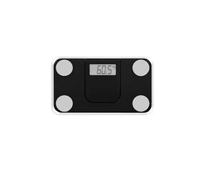 Livoo DOM532N - Mini báscula electrónica de peso personal, hasta 180 kg, 23 x 13 cm, 2 unidades de medida, pantalla LCD retráctil