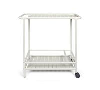 Livoo GS163C - Postre de jardín - Bandeja Superior 66 x 42 cm, Bandeja Inferior 61 x 42 cm con Almacenamiento de Botellas, Acero, 2 Ruedas