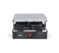 Livoo máquina raclette 4 personas 600w + piedra para asar doc242
