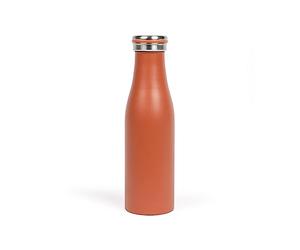 Livoo MEN392T Termo de 500 ml, termo de acero inoxidable, termo para bebé en el camino, pequeño termo para camping, viaje u oficina, taza de café para llevar, color naranja