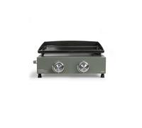 LIVOO - Plancha de gas 2 quemadores DOC323 - Potencia total de 5 kW, 45,5 x 35,5 cm, 4 a 6 personas, butano y propano