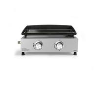 Livoo - Plancha de gas 2 quemadores DOC323I - 5kW, 4 a 6 personas, butano y propano