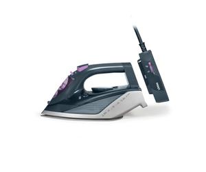 Livoo - Plancha inalámbrica DOM483 - con o inalámbrico, suela cerámica, 2200W, capacidad 350 ml, termostato ajustable, flujo de vapor 0 a 30 g/min