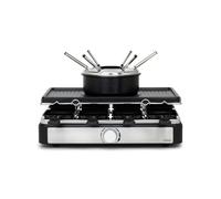 Livoo - Raclette, Fondue y Crepes para 8 Personas DOC313 - 1400W Hornear: 42x33cm Panqueques Diámetro 16cm
