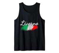 Livorno Italia Bandera Italia Souvenir a juego italiano Camiseta sin Mangas