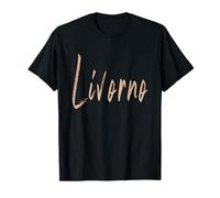Livorno Italia Diseño Elegante Vintage Camiseta
