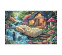 Livre Abierto Bosque Puzzle 1000 Piezas Juguete Educativo Rompecabezas Impossible para Adultos Aliviar Estrés Decoración Hogar DIY Creativo 1000 PCS