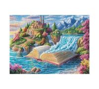 Livre Abierto Cascada Puzzle 500 Piezas 3D Creativo Detallado Rompecabezas para Hombres Y Mujeres Decoración Hogar Moderno Construir Maquetas 500 PCS