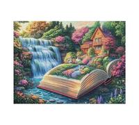 Livre Abierto Cascada Puzzle 500 Piezas Cartón Resistente Rompecabezas Familiar para Toda La Familia Juguete Educativo 3D Maquetas Construir 500 PCS