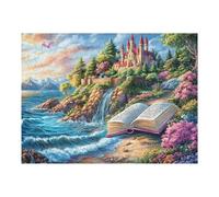 Livre Abierto Cascada Puzzle 500 Piezas Colorido Vibrante Tiempo Feliz Rompecabezas para Adultos Obra De Arte Familiar Estera Portátil DIY Creativo 500 PCS
