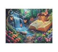 Livre Abierto Cascada Puzzle 500 Piezas Relajante Premium Rompecabezas para Hombres Y Mujeres Estera Portátil 3D Decoración Hogar Duradera 500 PCS