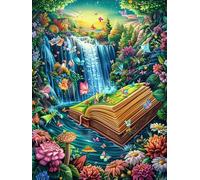 Livre Cascade Dans le Jardin Puzzle 500 Piezas Papel Adolescentes Mitos Cuento de Hadas Actividad Días Libres Actividad Mente Colección Rompecabezas Regalo Creativo 500 PCS