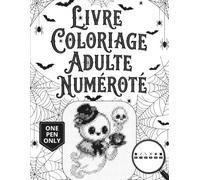 livre coloriage adulte numéroté: coloriage Mystères monochrome dots point avec un seul stylo