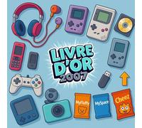 Livre d’or 2007 - Carnet de souvenirs rétro pop culture avec 100 pages vierges - Cadeau original à remplir pour ado né en 2007