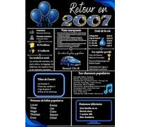 Livre d’Or Anniversaire 2007 - Retour en 2007 - Cadeau Souvenir à Remplir - 120 Pages