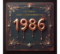 Livre d’or Anniversaire 40 ans 1986 | Âge de la perfection | Style rétro vintage