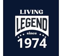 Livre d’Or anniversaire homme ou femme né en 1974 - Living Legend: Messages souvenirs et voeux - 100 pages à remplir , format carré