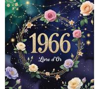 Livre d’or d’anniversaire 60 ans - Édition florale et céleste luxe