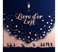 Livre d’Or EVJF Bleu Nuit & Rose Gold - Souvenirs Inoubliables pour la Future Mariée - 120 Pages Blanches à Remplir entre Amies