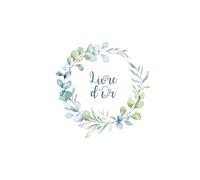 Livre d’Or fleuillage : Mariage, Anniversaire, EVJF, Noces, Baby shower, Pacs, Fête, Baptême, Départ retraite, Enterrement | 100 pages à remplir | Pages vierges |