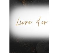 Livre d’or: Grand Format A4 à Couverture Rigide Noir Profond et Paillettes Or - 100 Pages Crème - Design Luxe "Gala" avec Effet Projecteur pour Soirée VIP, Mariage et Nouvel An
