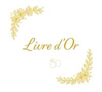 Livre d’Or Mariage Blanc & Or Élégant - 100 Pages Papier Crème - Format Carré 21,59 x 21,59 cm - Album Souvenirs et Messages Invités - Cadeau Mariage Chic