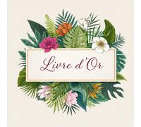 Livre d’Or Mariage Carré 21,59 x 21,59 cm - Guest Book Wedding Élégant Floral - Souvenirs & Messages des Invités - Cadeau Mariage Original