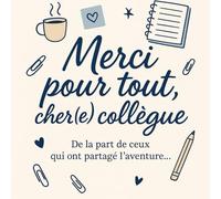 Livre d’or "Merci pour tout, cher(e) collègue" - Cadeau de départ parfait