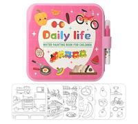 Livre De Coloriage À L'Eau | Jouets Éducatifs Réutilisables Pour L Apprentissage,Livre De Coloriage Aquarelle Et Activités De Peinture - Pour Arts Artisanat Education Garçons Filles Maison Salle De Cl