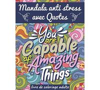 Livre de Coloriage Adulte Mandala Anti stress: 50 Mandalas à colorier adulte Avec citations positive et proverbes en Anglais, Livre de coloriage ... Mystère, livre de coloriage art therapie