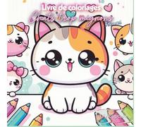 Livre de Coloriage chats trop mignons - pour Enfants et Adultes - Cozycoloring Kawaii: Facile | + de 30 Dessins Simples et Adorables (chat qui boit un ... peint, jardine, fait sa lessive, pâtisse...)